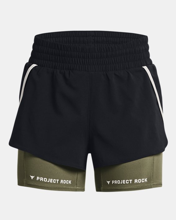 Women's Project Rock Flex Woven Leg Day Shorts in Black image number 5